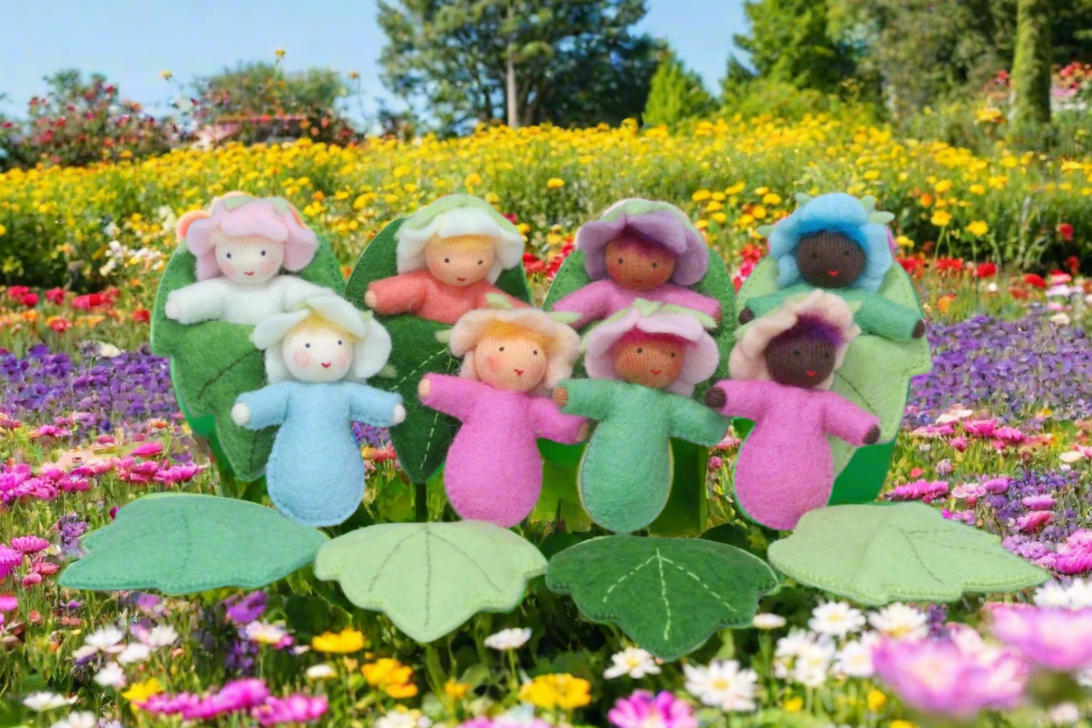Flower Baby Doll – 2” Handmade Felt Waldorf Decoration by