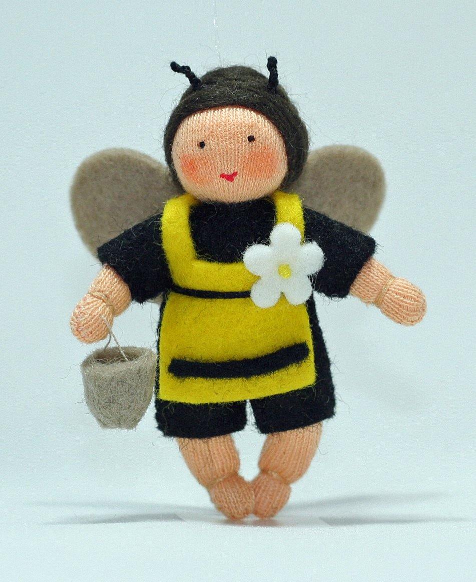 Bee Pixie Doll – 2.5” Handmade Felt Waldorf Decoration by Ambrosius ...