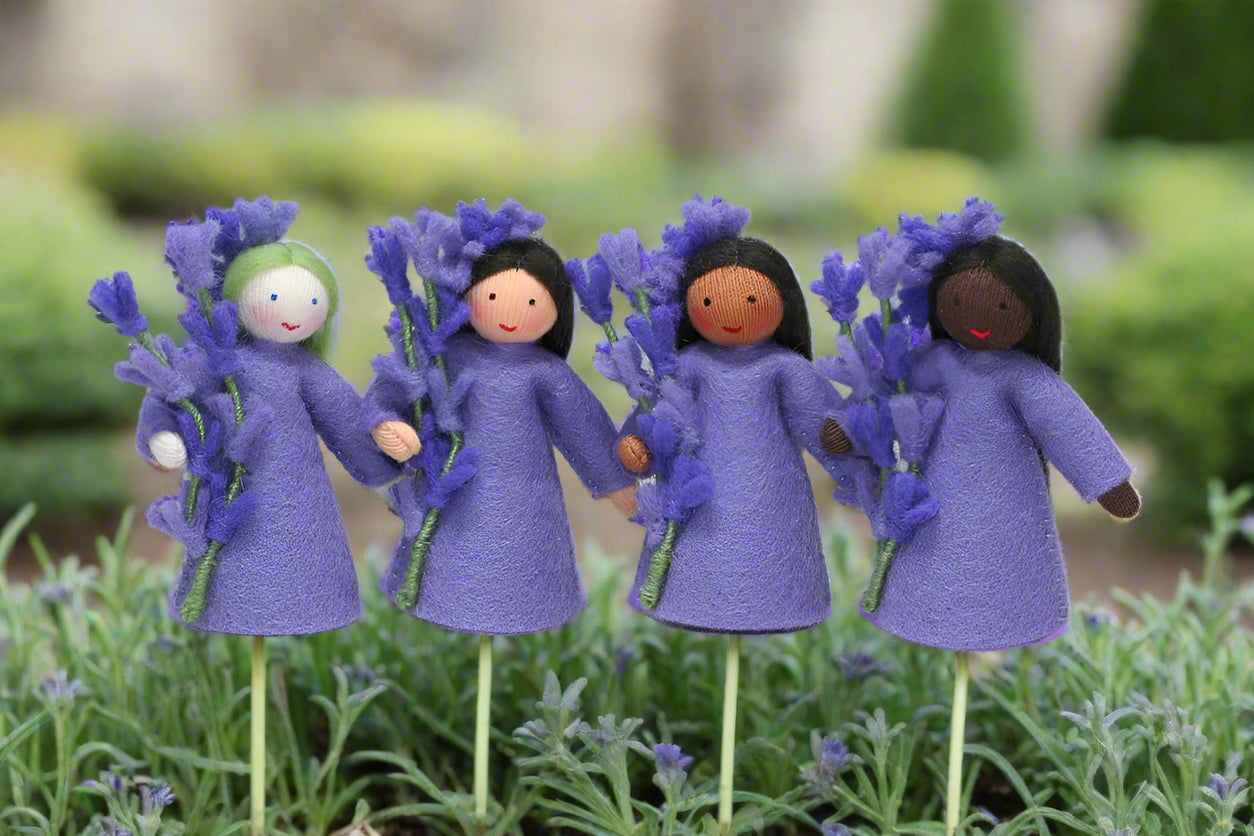 Lavender Fairy Doll – Handmade Felt Waldorf Decoration by