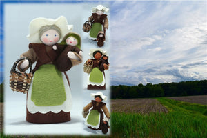 Mother Earth with Baby Seed | Waldorf Doll Shop | Eco Flower Fairies | Handmade by Ambrosius