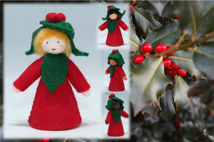 Holly Berry Prince | Waldorf Doll Shop | Eco Flower Fairies | Handmade by Ambrosius