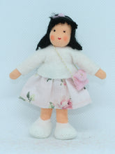 Girl Doll (miniature bendable felt doll, light skin)