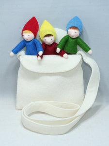 Elf Helpers (miniature bendable felt dolls)