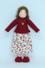Mother Doll (miniature bendable felt doll, brunette, fair skin)