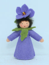 Hibiscus Prince (miniature standing felt doll, flower hat)