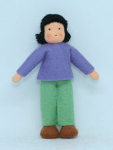 Boy Doll (miniature bendable felt doll, light skin)