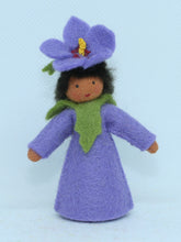 Hibiscus Prince (miniature standing felt doll, flower hat)