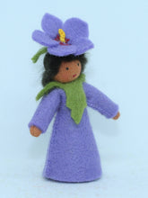 Hibiscus Prince (miniature standing felt doll, flower hat)