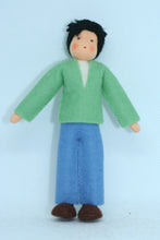 Father Doll (miniature bendable felt doll, light skin)