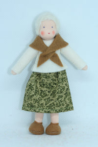 Grandmother Doll (miniature bendable felt doll)