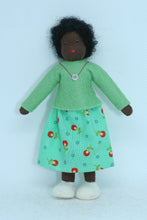Mother Doll (miniature bendable felt doll, dark skin)