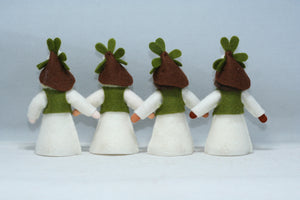 Mistletoe Fairy Doll – 2.5", 3" & 3.5" Handmade Felt Waldorf Decorations by Ambrosius