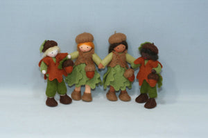 Acorn Pixie Doll – 3.5” Handmade Felt Waldorf Decoration by Ambrosius
