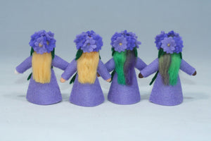 Aster Fairy Doll – 2.5” & 3" Handmade Felt Waldorf Decorations by Ambrosius