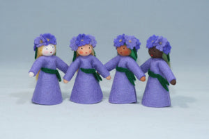 Aster Fairy Doll – 2.5” & 3" Handmade Felt Waldorf Decorations by Ambrosius