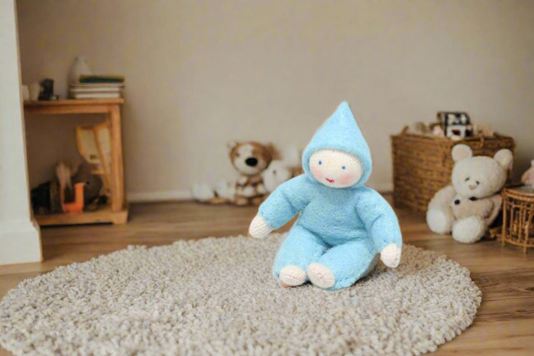 Handmade Baby Sibling Doll by Ambrosius – Eco-Friendly Wool Felt Waldorf Toy from Eco Flower Fairies LLC
