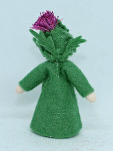 Burdock Fairy Doll – 2.5” Handmade Felt Waldorf Decoration by Ambrosius