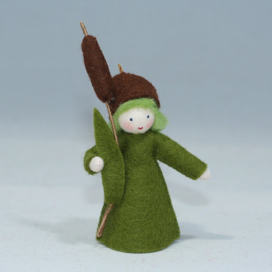Handmade Cattail Fairy Doll by Ambrosius – Eco-Friendly Wool Felt Waldorf Toy from Eco Flower Fairies LLC