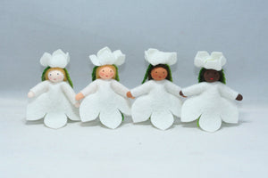 Christmas Rose Princess Doll – 2.5” Handmade Felt Waldorf Decoration by Ambrosius