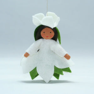Handmade Christmas Rose Princess Doll by Ambrosius – Eco-Friendly Wool Felt Waldorf Toy from Eco Flower Fairies LLC
