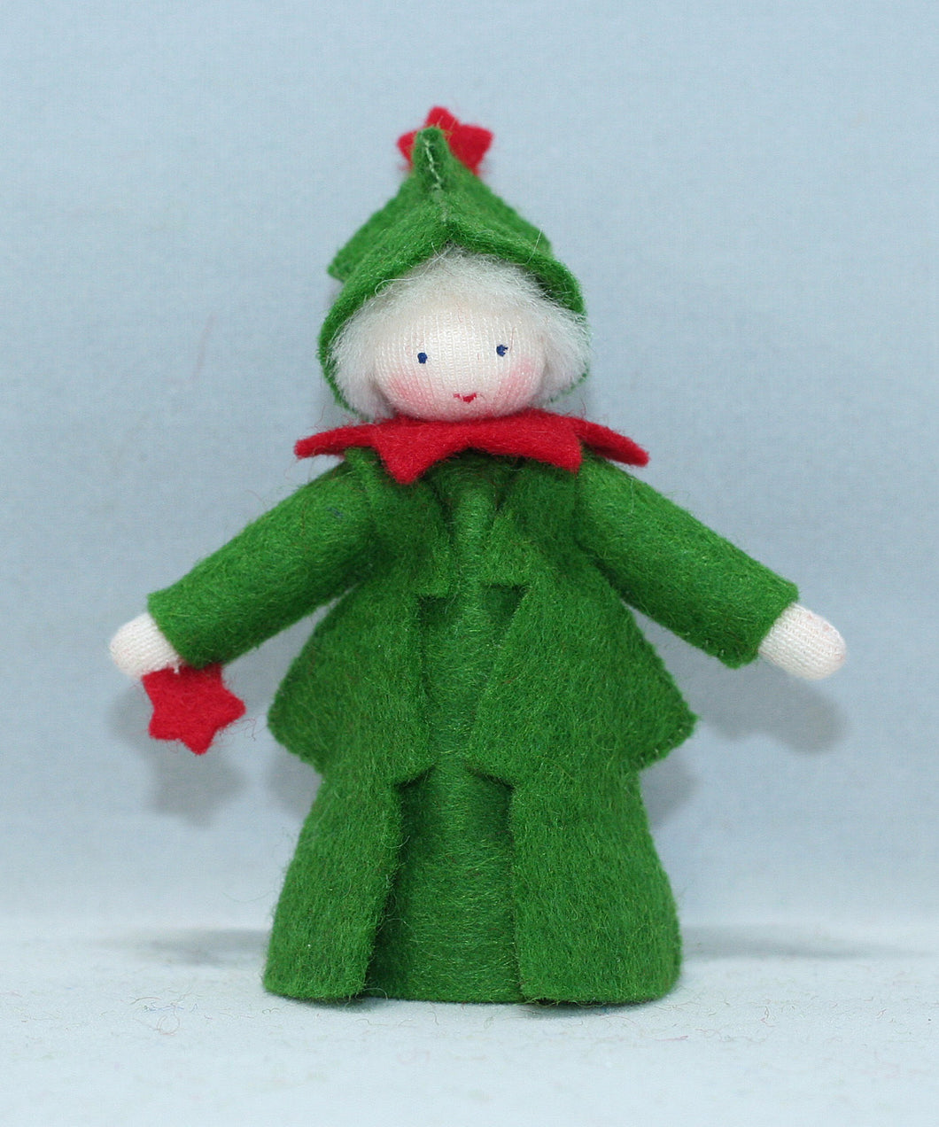 Handmade Christmas Tree Fairy Doll by Ambrosius – Eco-Friendly Wool Felt Waldorf Toy from Eco Flower Fairies LLC