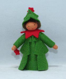 Handmade Christmas Tree Fairy Doll by Ambrosius – Eco-Friendly Wool Felt Waldorf Toy from Eco Flower Fairies LLC
