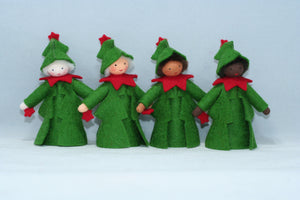 Christmas Tree Fairy Doll – 2.5” & 3.5" Handmade Felt Waldorf Decorations by Ambrosius