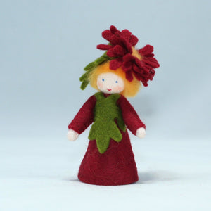 Chrysanthemum Fairy Doll – 2.5” & 3" Handmade Felt Waldorf Decorations by Ambrosius