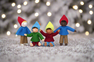 Handmade Elf Helper Doll by Ambrosius – Eco-Friendly Wool Felt Waldorf Toy from Eco Flower Fairies LLC