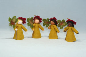 Autumn Fairy Doll – 3" Handmade Felt Waldorf Decoration by Ambrosius