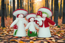 Handmade Fly Agaric Fairy Doll Set by Ambrosius – Eco-Friendly Wool Felt Waldorf Toy from Eco Flower Fairies LLC