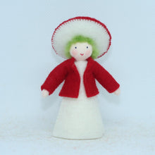 Handmade Fly Agaric Fairy Doll by Ambrosius – Eco-Friendly Wool Felt Waldorf Toy from Eco Flower Fairies LLC