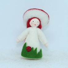 Handmade Fly Agaric Fairy Doll by Ambrosius – Eco-Friendly Wool Felt Waldorf Toy from Eco Flower Fairies LLC