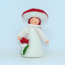Handmade Fly Agaric Fairy Doll by Ambrosius – Eco-Friendly Wool Felt Waldorf Toy from Eco Flower Fairies LLC
