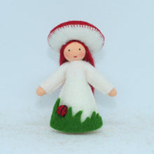 Handmade Fly Agaric Fairy Doll by Ambrosius – Eco-Friendly Wool Felt Waldorf Toy from Eco Flower Fairies LLC