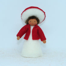 Handmade Fly Agaric Fairy Doll by Ambrosius – Eco-Friendly Wool Felt Waldorf Toy from Eco Flower Fairies LLC