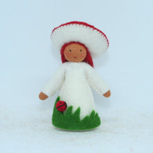 Handmade Fly Agaric Fairy Doll by Ambrosius – Eco-Friendly Wool Felt Waldorf Toy from Eco Flower Fairies LLC