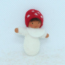 Handmade Fly Agaric Fairy Doll by Ambrosius – Eco-Friendly Wool Felt Waldorf Toy from Eco Flower Fairies LLC