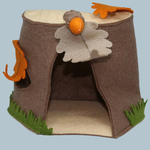 Handmade Forest Stump House by Ambrosius – Eco-Friendly Wool Felt Waldorf Toy from Eco Flower Fairies LLC