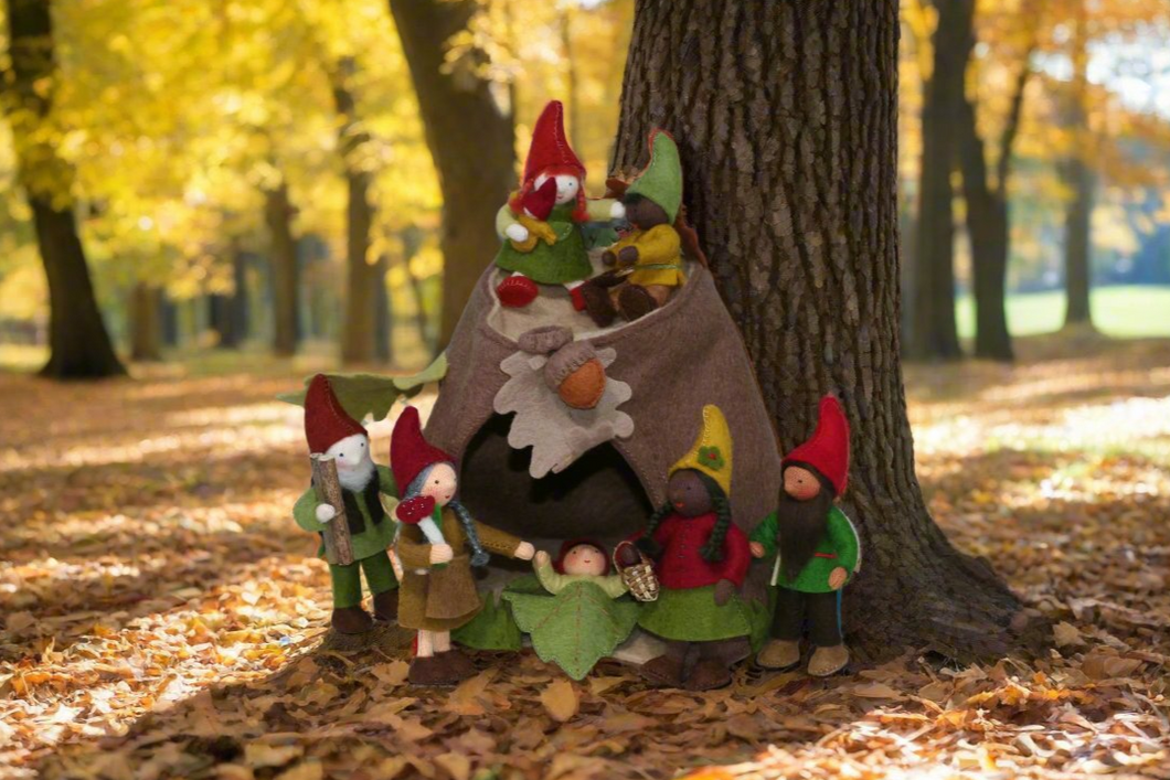Handmade Forest Gnome Doll by Ambrosius – Eco-Friendly Wool Felt Waldorf Toy from Eco Flower Fairies LLC