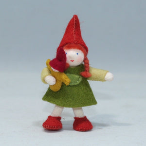 Handmade Forest Gnome Doll by Ambrosius – Eco-Friendly Wool Felt Waldorf Toy from Eco Flower Fairies LLC