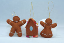 Christmas Gingerbread Doll and Cookie – 1.5" & 2.5” Handmade Felt Waldorf Decorations by Ambrosius