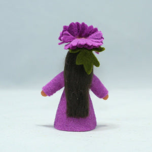 Chrysanthemum Fairy Doll – 2.5” & 3" Handmade Felt Waldorf Decorations by Ambrosius
