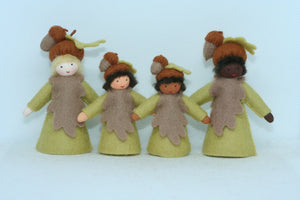 Acorn Fairy (miniature standing felt doll, fruit hat)