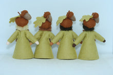 Acorn Fairy (miniature standing felt doll, fruit hat)