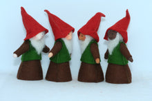 Forest Gnome Friends (set of three miniature standing felt dolls)