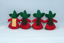 Holly Berry Princess Doll – 2.5" Handmade Felt Waldorf Decoration by Ambrosius