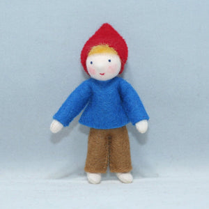 Handmade Elf Helper Doll by Ambrosius – Eco-Friendly Wool Felt Waldorf Toy from Eco Flower Fairies LLC
