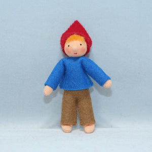 Handmade Elf Helper Doll by Ambrosius – Eco-Friendly Wool Felt Waldorf Toy from Eco Flower Fairies LLC