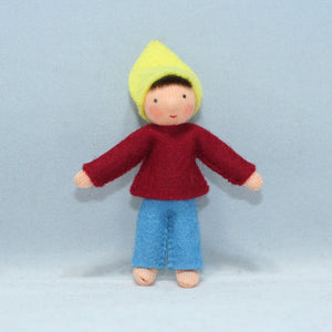Handmade Elf Helper Doll by Ambrosius – Eco-Friendly Wool Felt Waldorf Toy from Eco Flower Fairies LLC